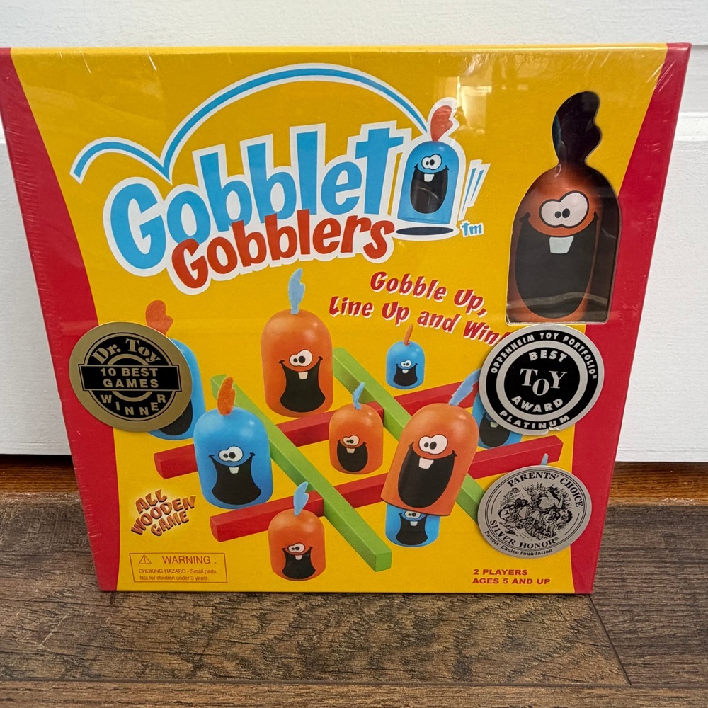 Gobblet Gobblers Game Wooden Strategy New